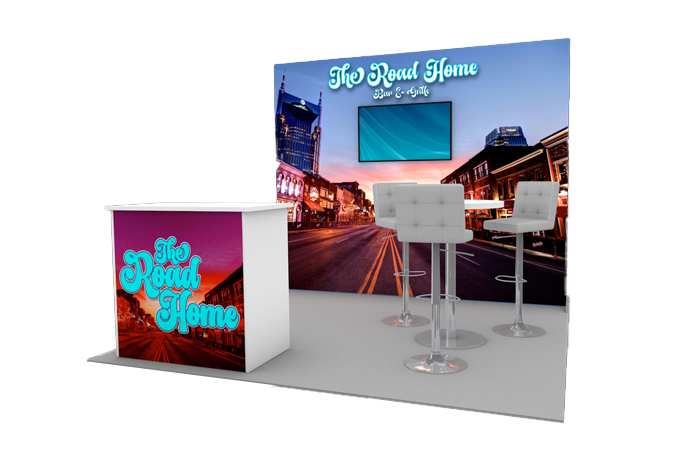 10' Crosby SEG Backlit Graphic Extrusion Rental w/ Counter (RT88492)