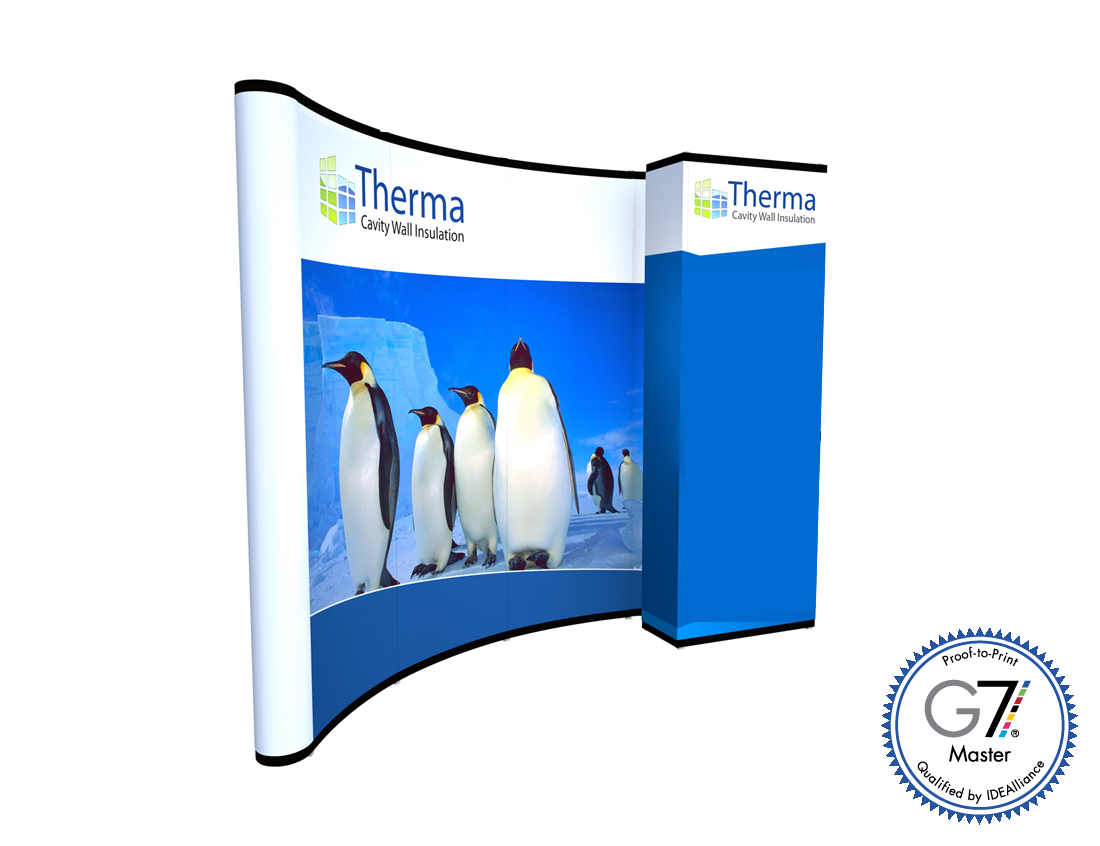Graphic Refresh - 10' Instand Curved w/ Bump Out Inkjet w/ Endcaps (AB2004N-GR)
