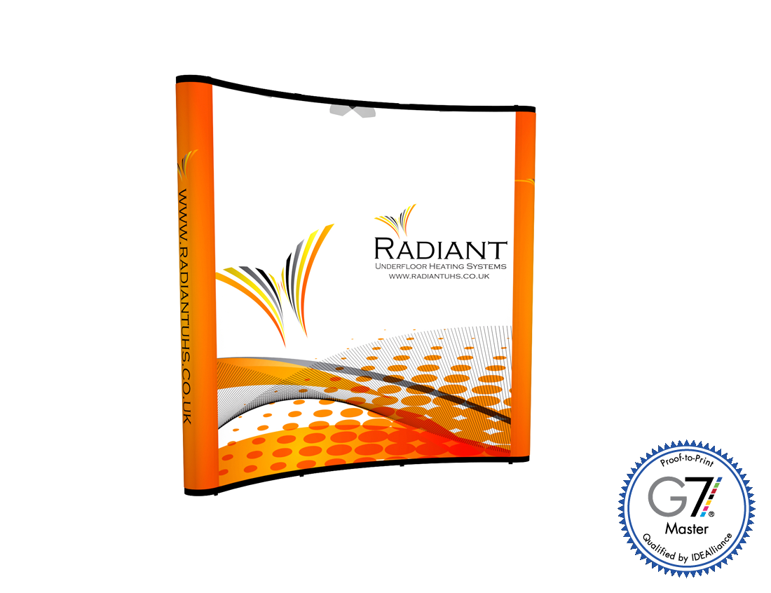 Graphic Refresh - 8' Instand Curved Inkjet Pop-up w/Endcaps (AB2015N-GR)