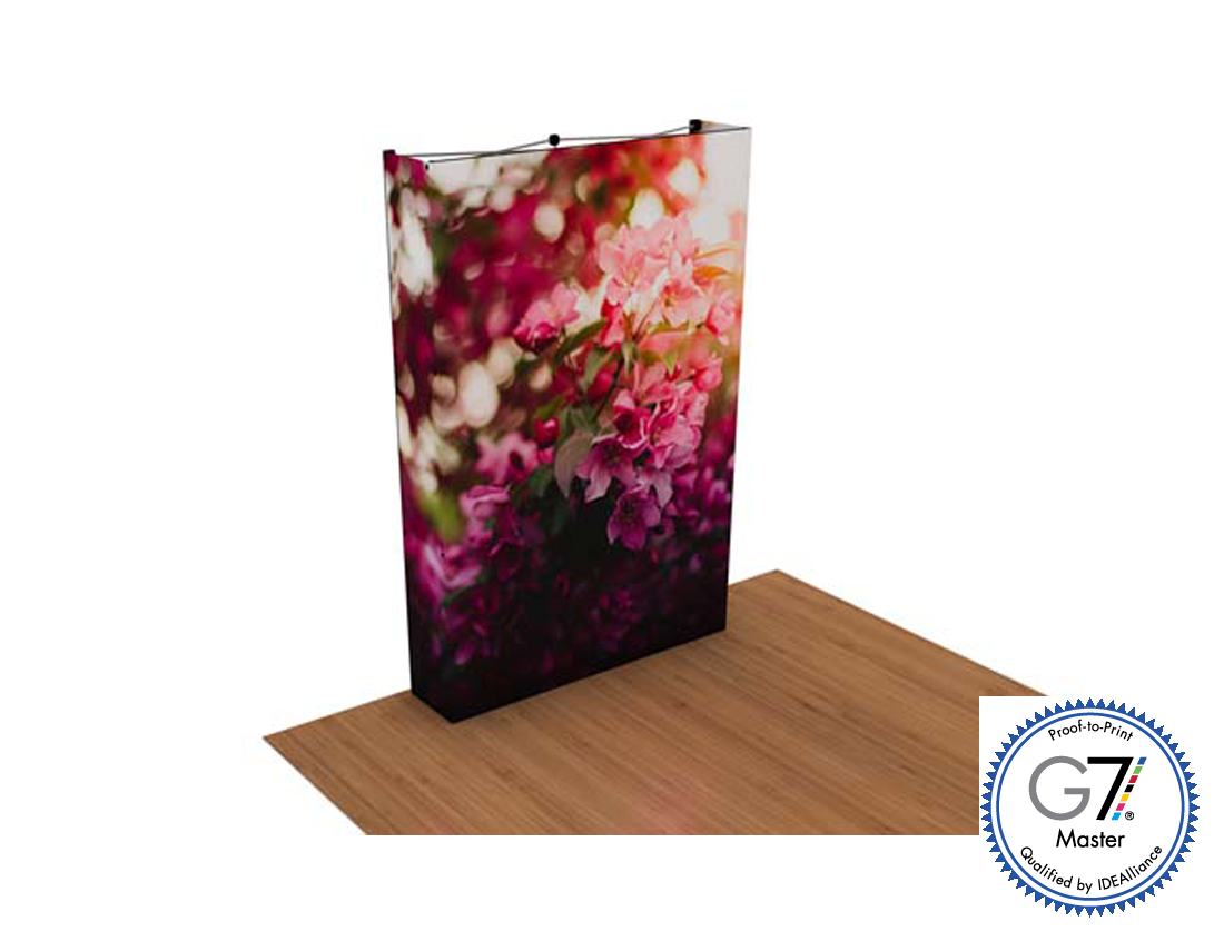 Graphic Refresh - 5' SPlus SEG Fabric Pop-up Kiosk w/ Endcaps (AB2067N-GR)