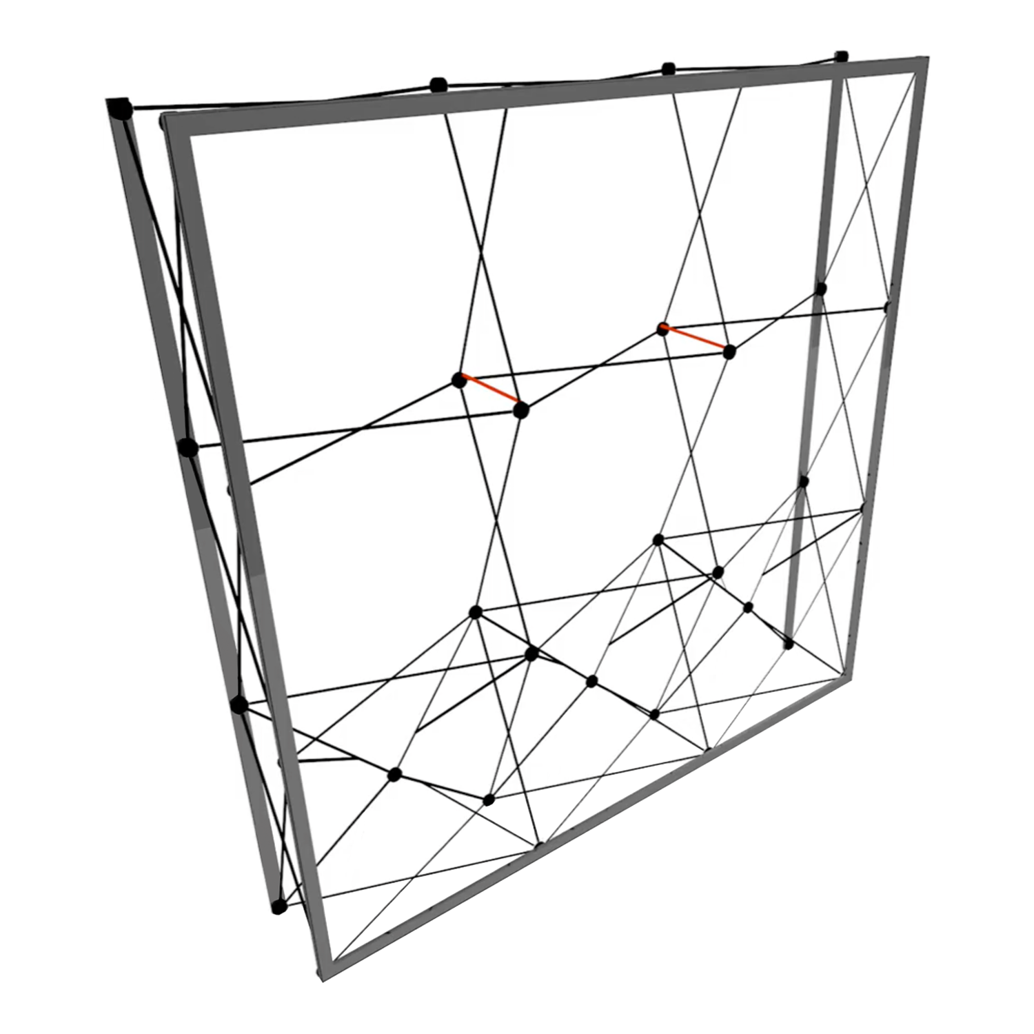 Computer Pop Up Frame Frame Kit - 8' SPlus SEG Fabric Pop-up Exhibit w/ Endcaps (AB2068N-FX ...
