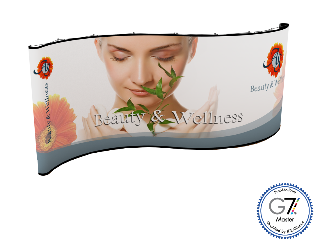 Graphic Refresh - 20' Instand Serpentine Inkjet Pop-up w/ Endcaps (AB3020N-GR)