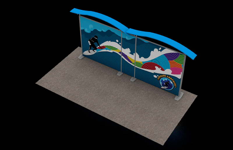 20' Inspire SEG Tension Fabric Display w/ Curved Canopy (AB3025N)