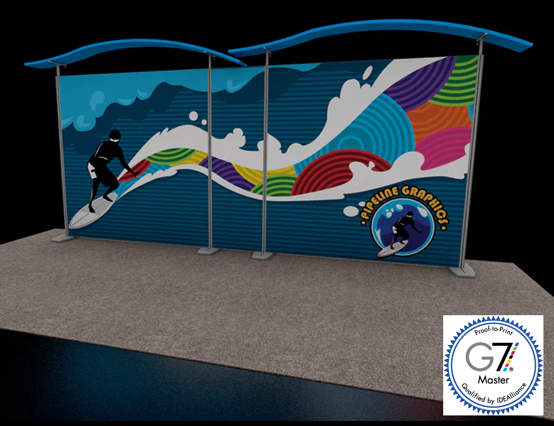 Graphic Refresh - 20' Inspire SEG Fabric w/ Pillowcase Canopy (AB3025N-GR)