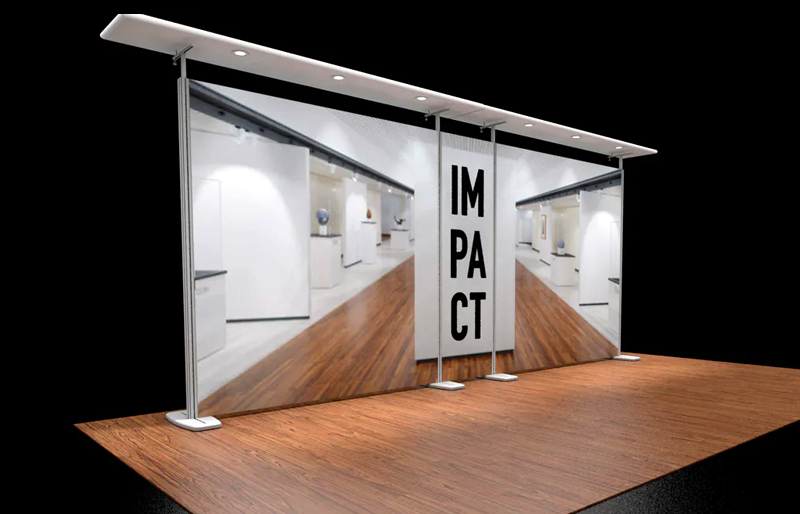 20' Inspire SEG Tension Fabric Display w/ Flat Downlit Canopy (AB3032N)