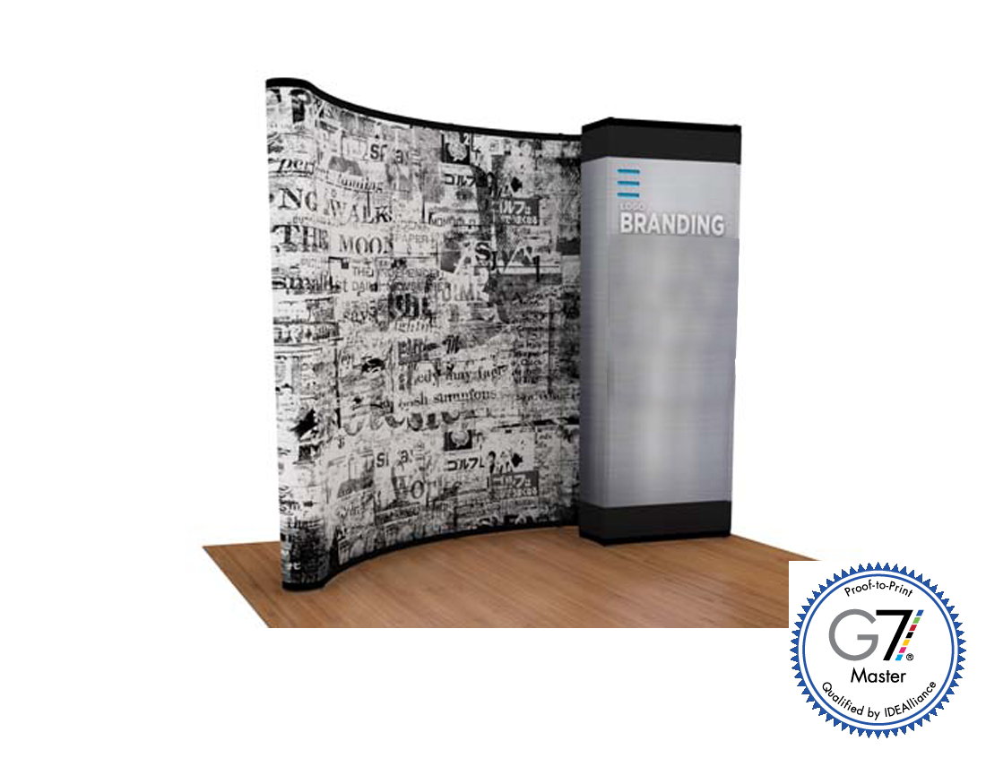 Graphic Refresh - 10' Instand Curved w/ Bump Out Inkjet w/ Endcaps (DL81231N-GR)