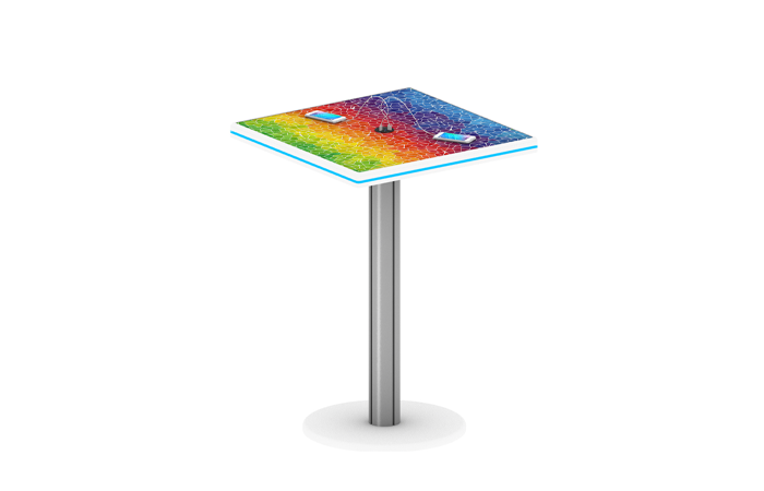 Square Bar Table with Charging Station (RT0808N)