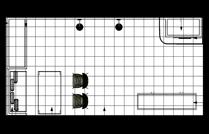 10' x 20' DesignLine Inline Display w/ Lounge Seating and Reception Counter (ID0528)