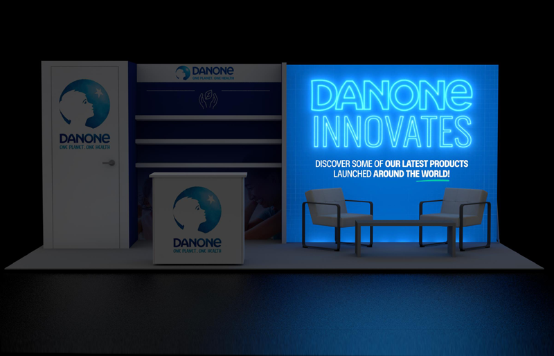 10' x 20' BackLit Product Display w/ Walk-in Storage and Meeting Area (ID0531)