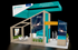 20' x 30' Island Exhibit w/ Wood Architectural Frames and Dual Hanging Signs (ID0579)