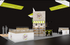 30' x 40' Custom Island Exhibit w/ Demo Counter and Product Display Tower (ID0589)