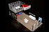 20' x 50' Double Deck Exhibit w/ Glass Meeting Room and Curved Hanging Sign (ID0596)