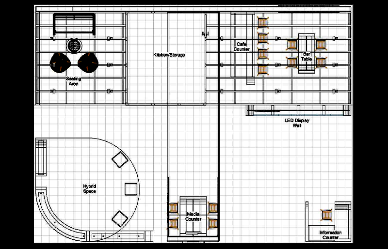 30' x 40' Scalable Custom Exhibit w/ Video Wall, Pergola Areas and Semi-Private Room (ID0597)