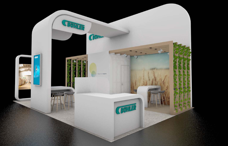 20' x 20' Scalable Custom Tubular Exhibit w/ Video Wall and Meeting Areas (ID0599)