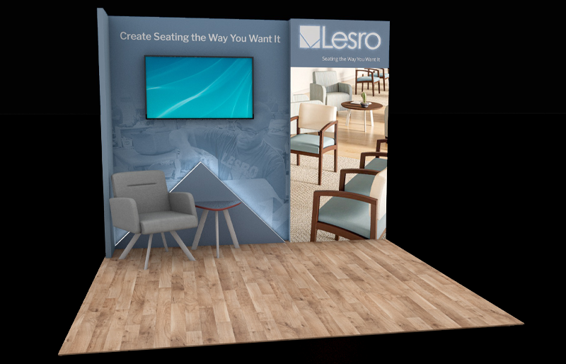 10' x 10' Scalable DesignLine Display w/ Dimensional Accent Lighting (ID0616)