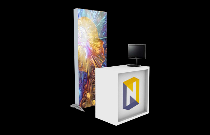 Pacific Backlit Rental Kiosk w/ Reception Counter (RTKI700)