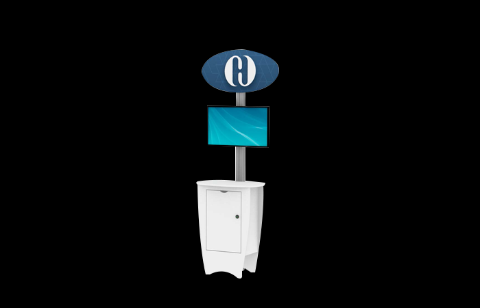 Antarctic Rental Kiosk w/ Header and Storage (RTKI703)