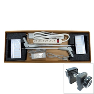 Set of 2 Premium LED Neutral Lights w/ 30mil Tube Clamp and ElectroStrut in a Carton (FabLite)