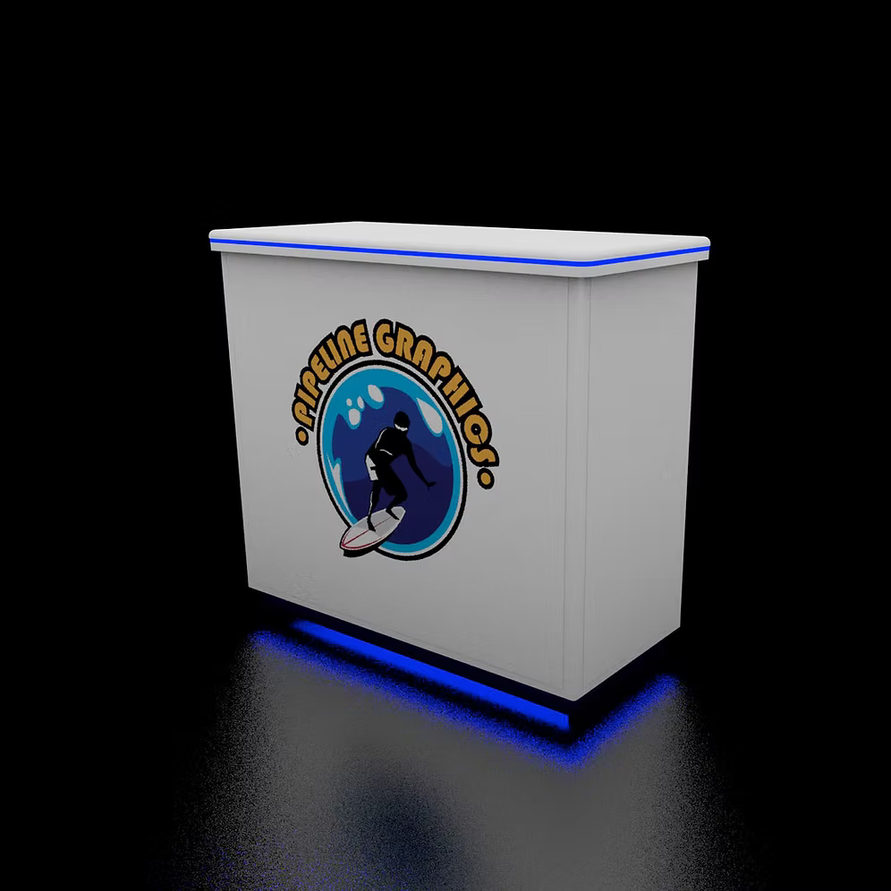 40" Platinum EdgeLit Exhibit Counter (AB0158N)