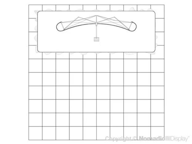 6' Instand Curved Magnetic Inkjet Tabletop Pop-up w/ Endcaps (AB1011N)