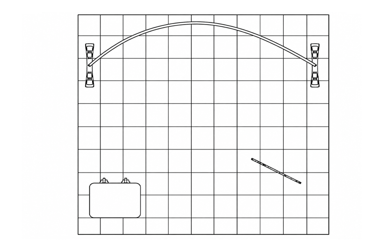 10' FabLite Meringue Horizontal Curve Pillowcase Display (AB2052N)