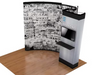 10' Instand Curved w/ Bump Out Inkjet Pop-up Exhibit w/ Accessories (DL81231N)