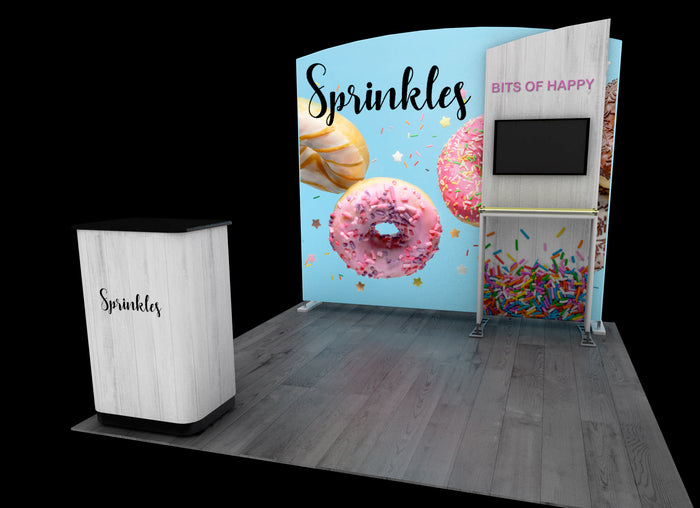 10' FabLite Backlit Multi-Layered Booth (AB2078N)