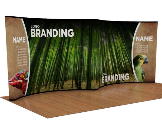 Graphic Refresh for 20' Curved Instand Pop up Display (AB3002N-GR)