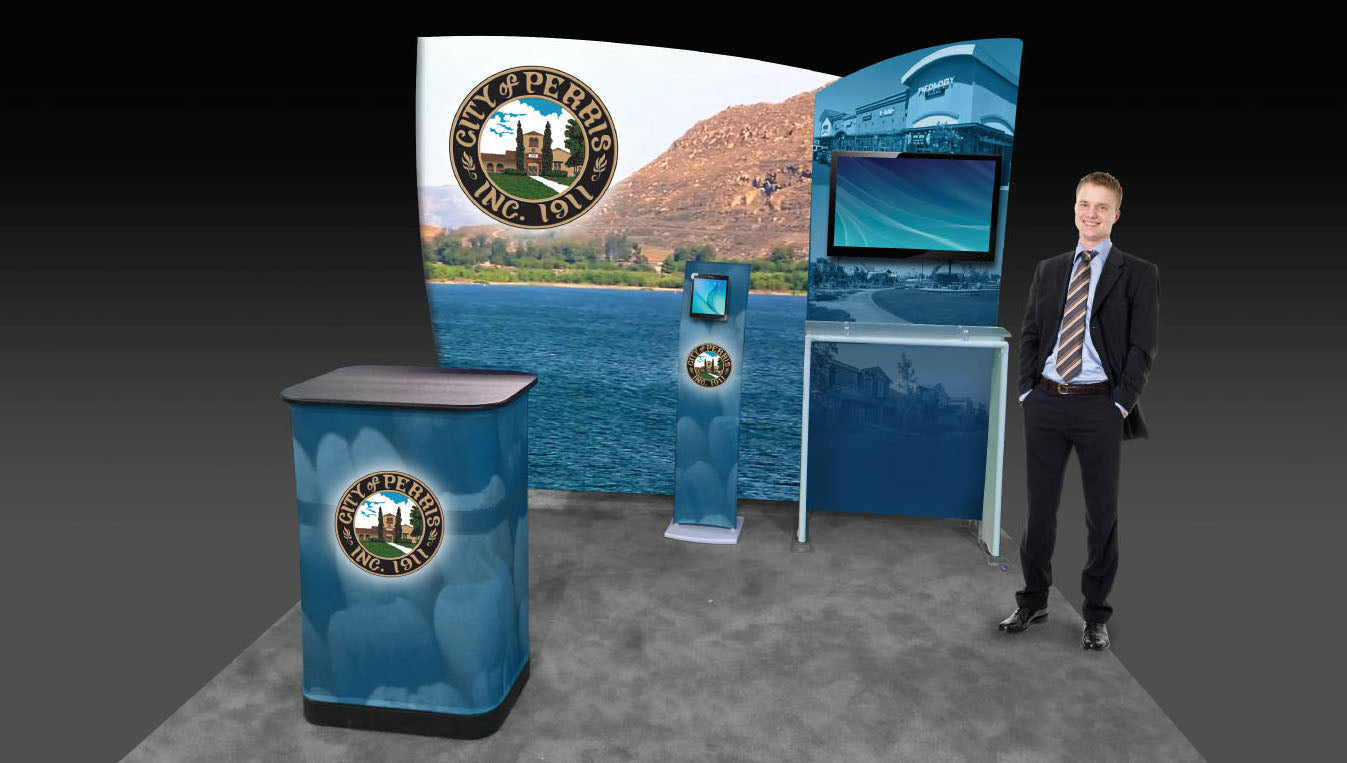 10' x 10' FabLite Layered Display (ID0304) – Nomadic Display