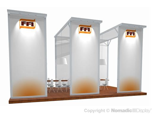 30' DesignLine Modular Island Exhibit – Nomadic Display
