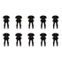 Hub Studs - XPlus - Set of 10 Black (PXSTUD)