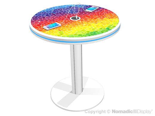 30" CafŽ Charging Station Table - Round